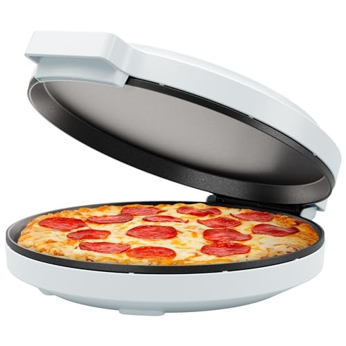 Chefman Everything Maker & Pizza Oven – 1440W Countertop Electric Pizza Maker with 12” Nonstick Cooking Plates, Plus Makes Quesadillas, Omelettes and More, with Indicator Lights and Vertical Storage