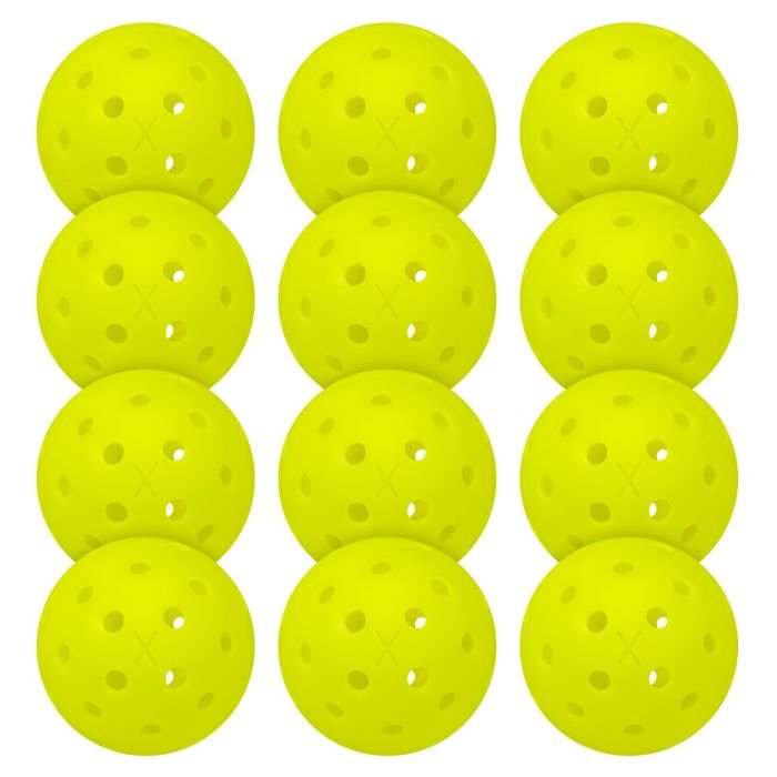 Franklin Sports X-40 Outdoor Pickleballs – 12-Pack, Optic Yellow